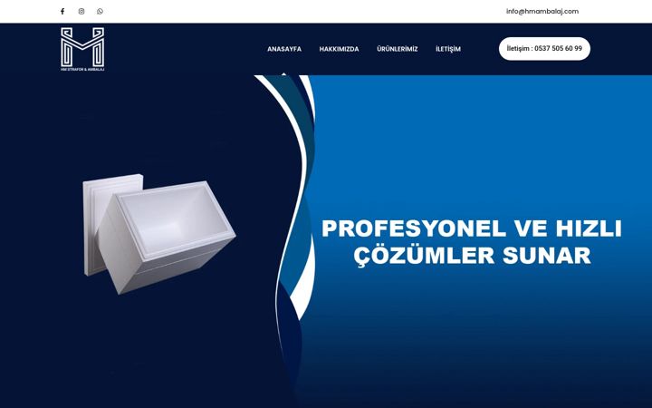 Screenshot of hmambalaj.com