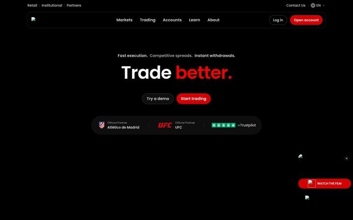 Screenshot of hmarkets.com