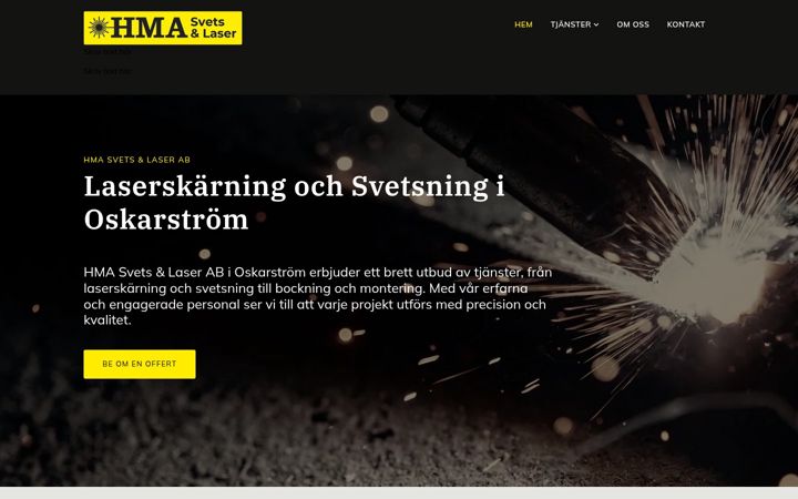 Screenshot of hmasol.se