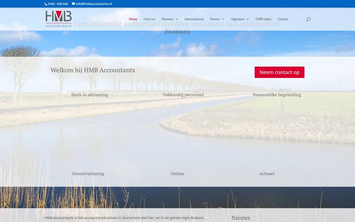 Skærmbillede af hmbaccountants.nl
