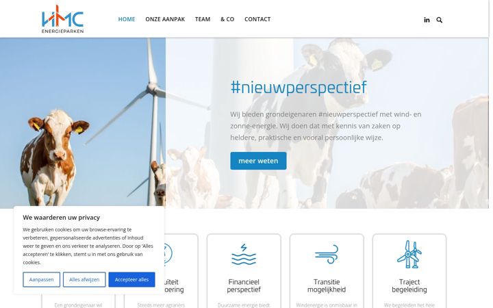Screenshot of hmcenergieparken.nl