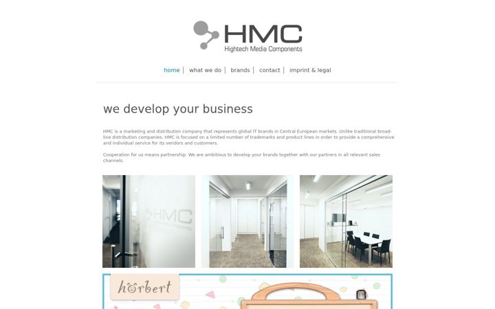 Screenshot of hmcomponents.com