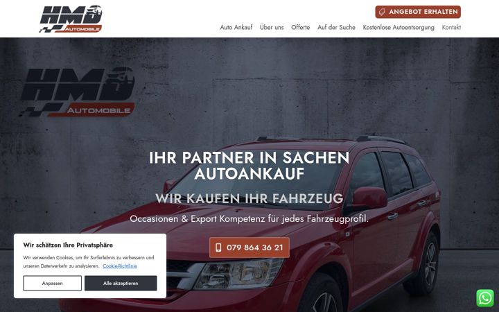 Screenshot of hmd-automobile.ch