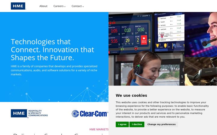 Screenshot of hme.com