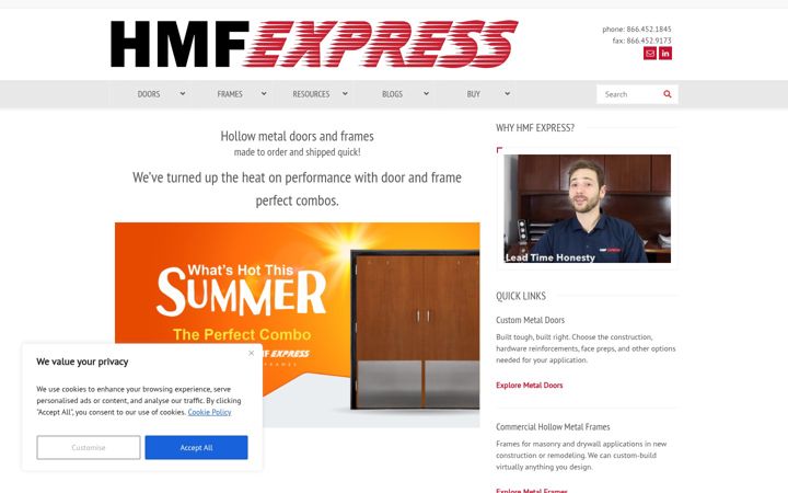 Screenshot of hmfexpress.com