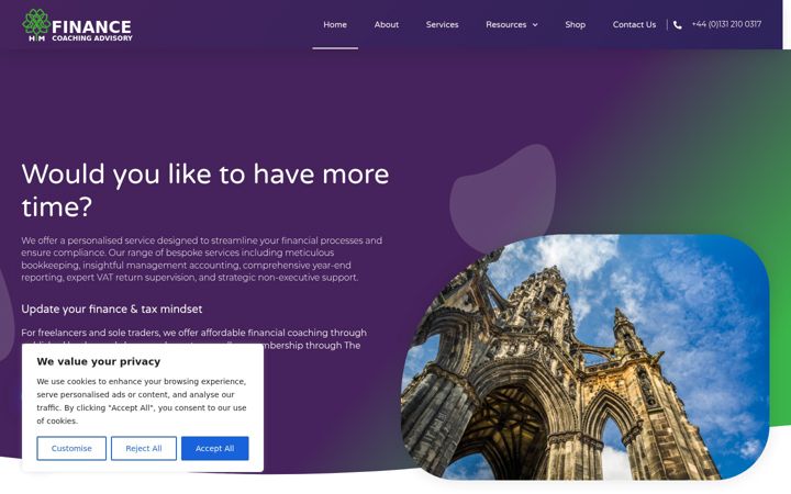 Screenshot of hmfinance.co.uk
