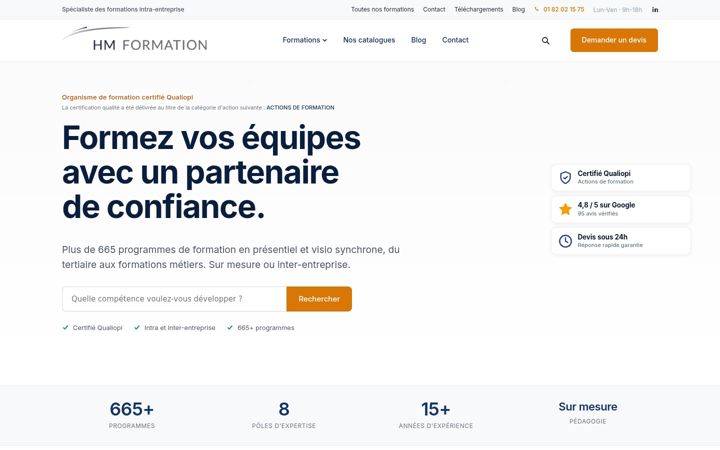 Screenshot of hmformation.fr