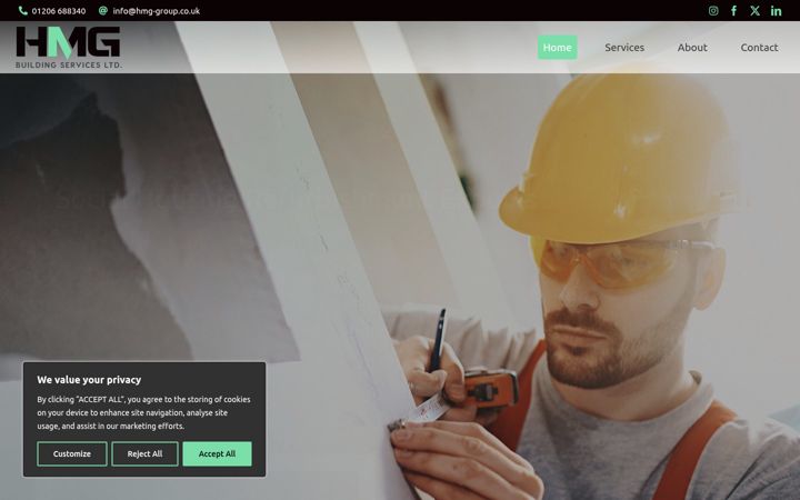 Screenshot of hmg-group.co.uk