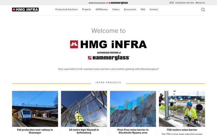 Screenshot of hmginfra.com