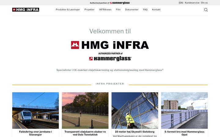 Screenshot of hmginfra.dk