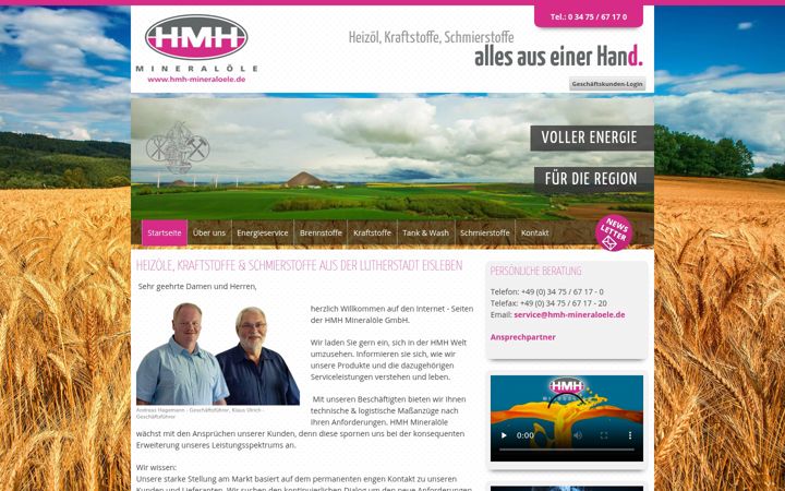 Screenshot of hmh-mineraloele.de