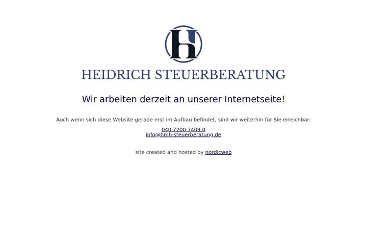 Screenshot of hmh-steuerberatung.de