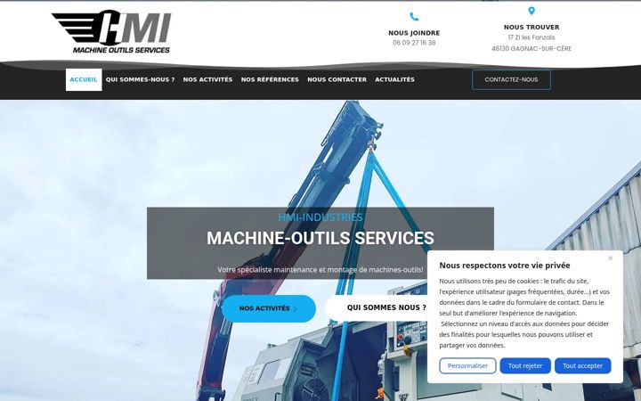 Screenshot of hmi-industries.fr
