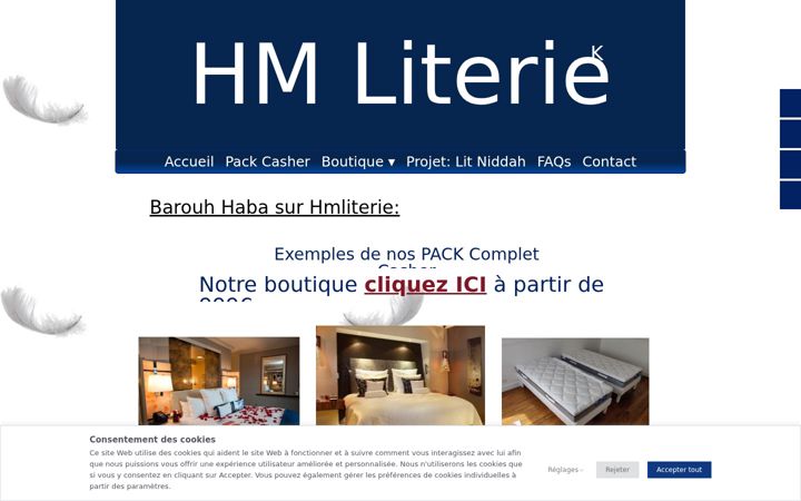 Screenshot of hmliterie.com
