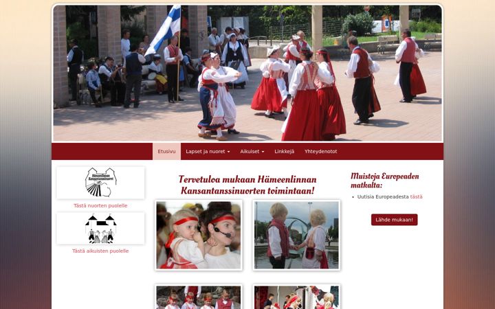 Screenshot of hmlkansantanssi.fi