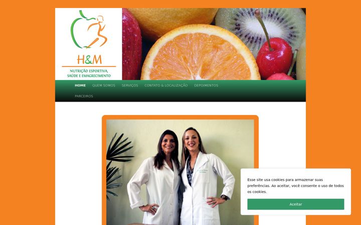 Screenshot of hmnutricao.com.br