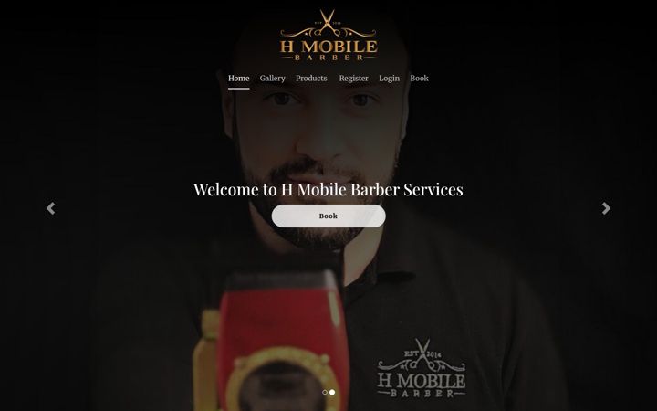 Screenshot of hmobilebarber.co.uk