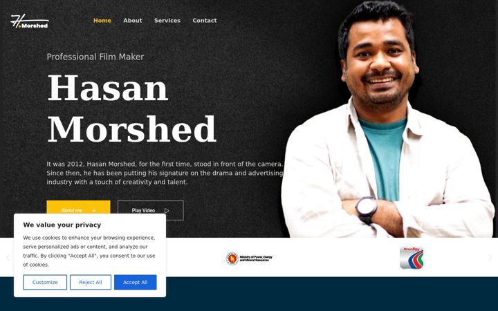 Screenshot of hmorshed.com