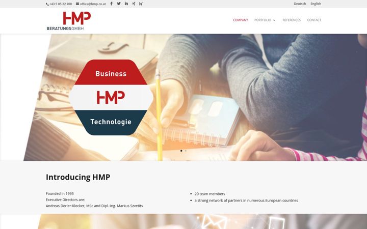 Skjámynd af hmp-consulting.com
