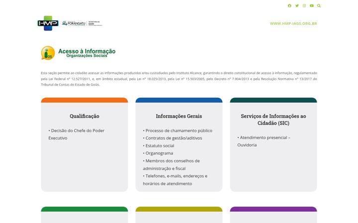 Screenshot of hmp-iags.org.br