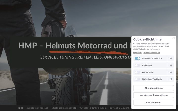 Screenshot of hmp-motorcycle-parts.de