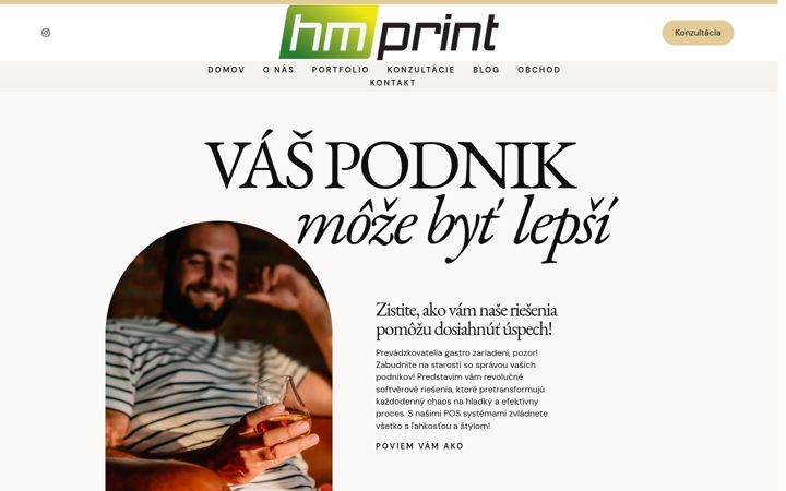 Screenshot of hmprint.sk
