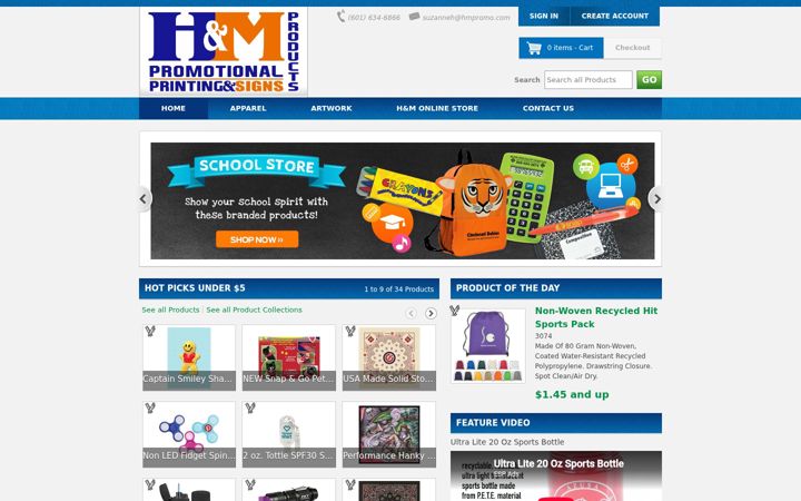 Screenshot of hmpromo.com
