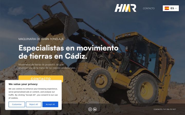 Screenshot of hmrmovimientosdetierra.com