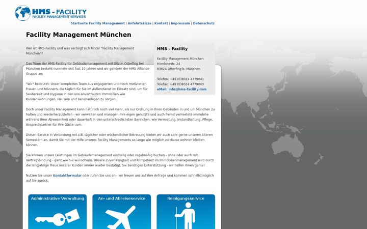 Screenshot of hms-facility.com