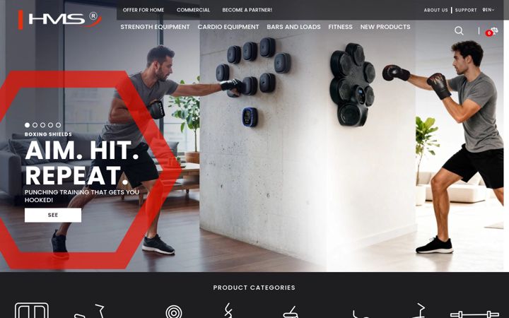 Screenshot of hms-fitness.com