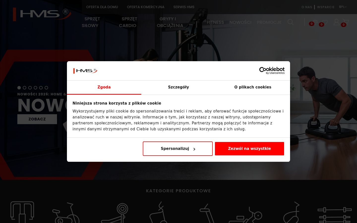 Captura de pantalla del banner de consentimiento mostrado antes de cualquier interacción