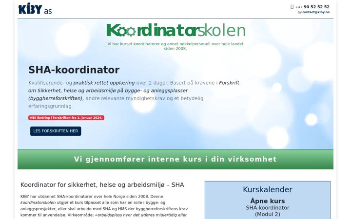Screenshot of hms-koordinator.no