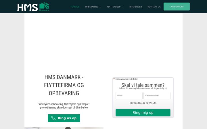 Screenshot of hmsdanmark.dk