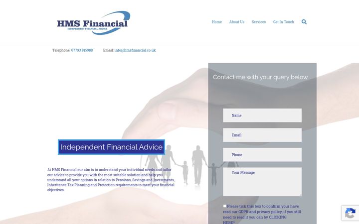 Screenshot of hmsfinancial.co.uk
