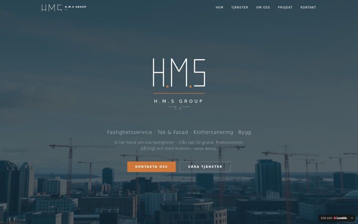 Screenshot of hmsgroup.se
