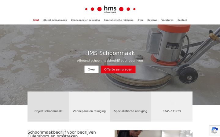 Screenshot of hmsschoonmaak.nl