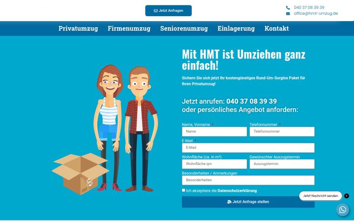 Ekraanipilt saidist hmt-umzug.de
