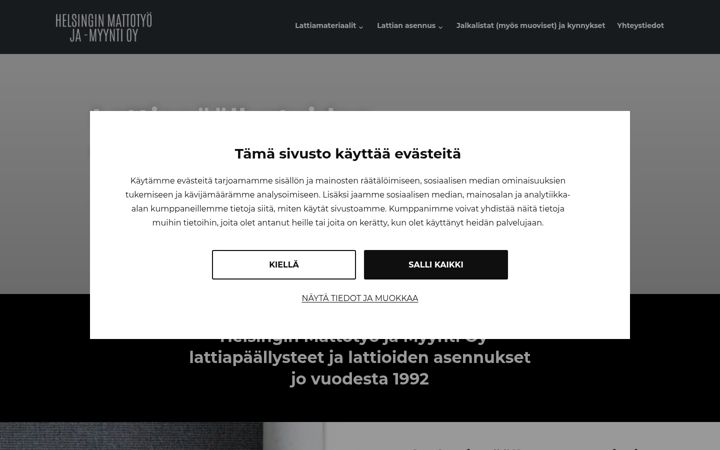 Skärmbild av hmtm.fi
