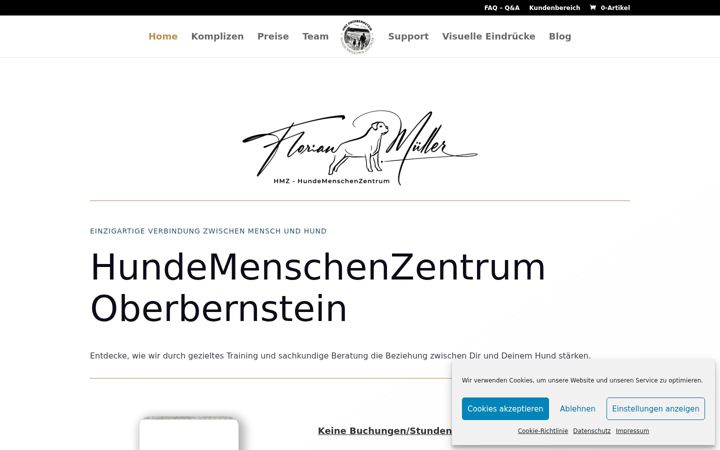 Screenshot of hmz-oberbernstein.de