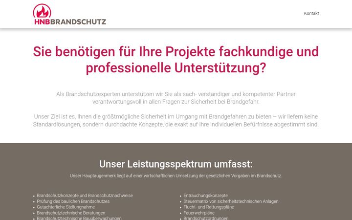 Screenshot of hnb-brandschutz.de