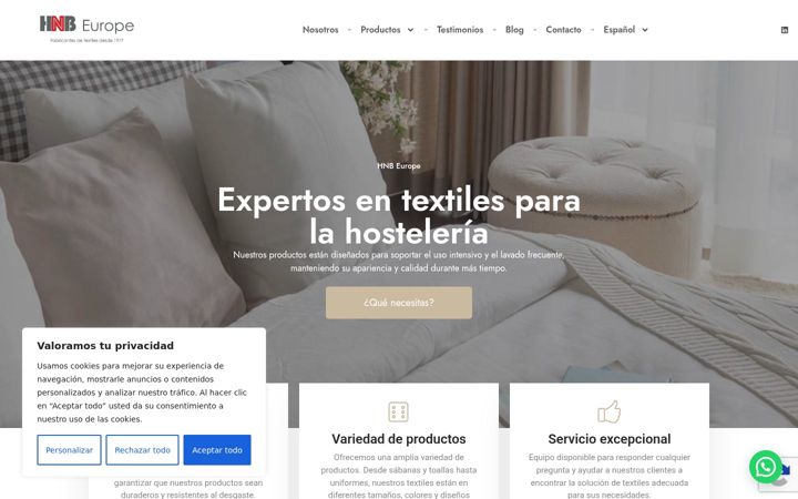 Screenshot of hnbeurope.com