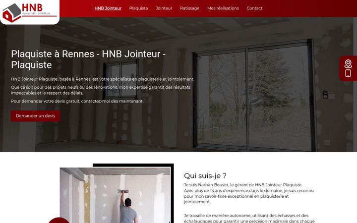 Screenshot of hnbjointeur.fr