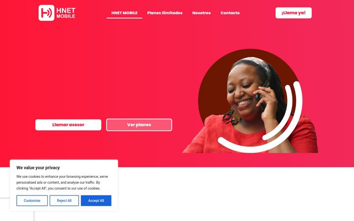 Screenshot of hnetmobile.com