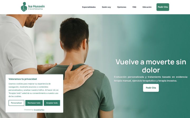 Screenshot of hnfisio.com