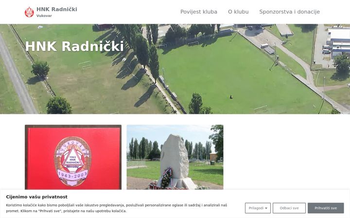 Screenshot of hnk-radnicki-vukovar.hr