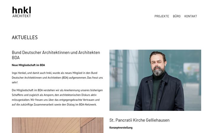 Screenshot of hnkl-architekt.de