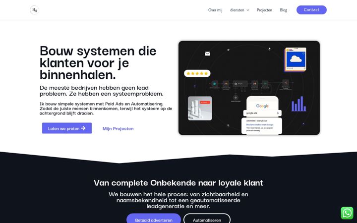Screenshot of hnmarketing.nl