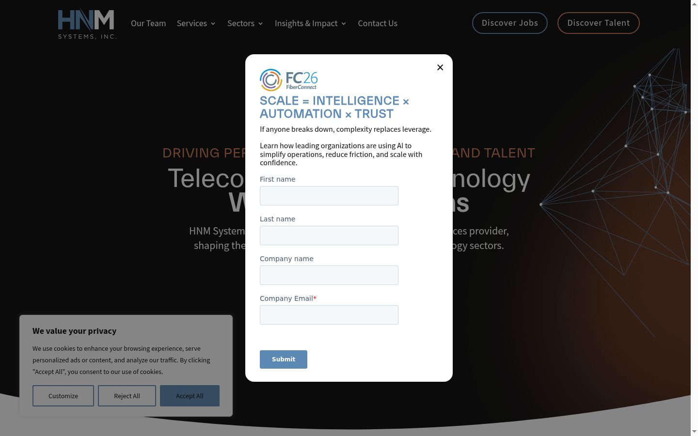 Screenshot del banner di consenso mostrato prima di qualsiasi interazione