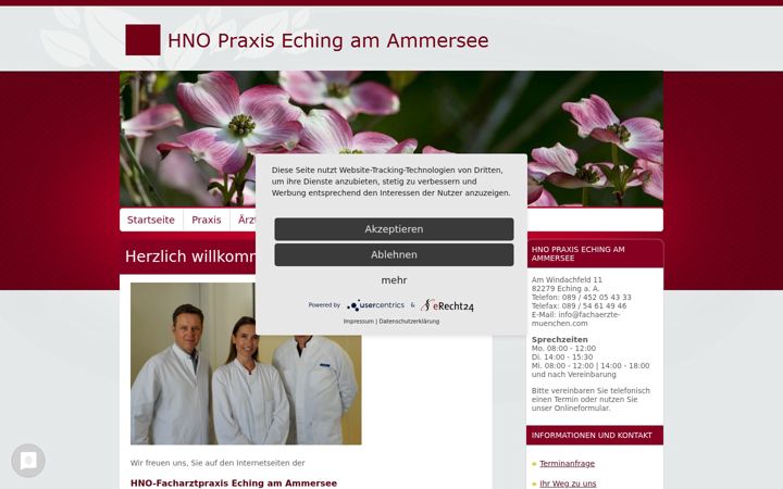 Screenshot of hno-ammersee.de
