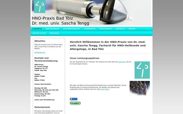 Screenshot of hno-arzt-toelz.de